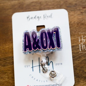 A&0x1 Funny Nurse Badge Reel, Night Shift badge reel, alert and oriented to person ID Holder, Stocking Stuffer