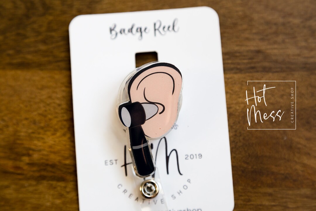 ENT Badge Reel, Otoscope Badge Holder, Audiologist Id Holder