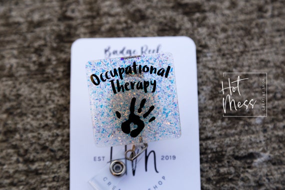 Occupational Therapy Badge Reel, Ot Badge Reel, RN ID Holder, Retractable  Acrylic Badge Reel, Nurse Gift -  Canada