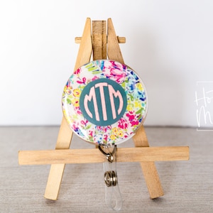 Porta badge monogramma, porta badge infermiere, porta badge personalizzato, porta badge insegnante, regalo personalizzato