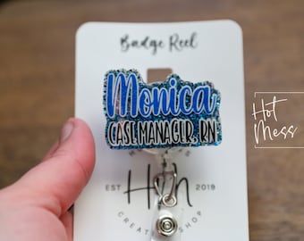 Custom Name and Title Badge Reel, Design your own reel, Retractable Badge Reel, Interchangeable Badge Reel, ID Holder
