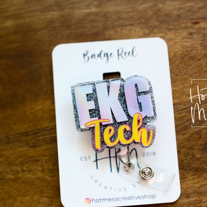 Tecnologia ECG, porta documenti per infermiere, divertente bobina per badge