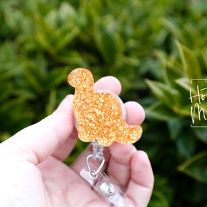 Dino Nuggie badge reel, Brontosaurus Interchangeable Badge Reel, Cute badge Reel, Teacher ID Holder, Dinosaur badge reel, Nurse Badge Holder