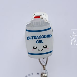 Sonographer Badge Reel, Ultrasound Gel Badge Reel, Funny badge reel, Stocking Stuffer, ultrasound tech, rdms gift