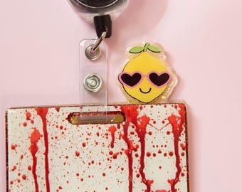 ハッピーレモンバッジトッパー、バッジアクセサリー、ナースIDアクセサリー、バッジバディトッパー