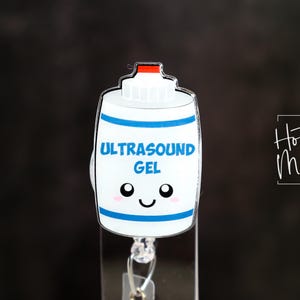 Sonograph Badge Reel, Ultraschall-Gel-Abzeichen-Rolle, lustige Ausweisrolle, Stocking Stuffer, Ultraschall-Technologie, rdms Geschenk