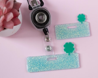 セントパトリックスデー グリッターバッジトッパー、バッジアクセサリー。看護師IDアクセサリー、3月、バッジバディトッパー、イースター