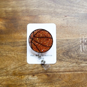 Basketball Badge Reel, Sports coach badge reel, sports badge reel
