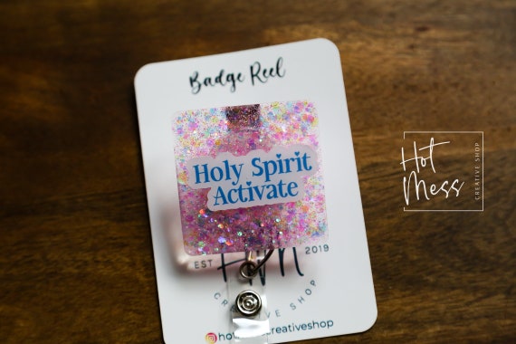 Holy Spirit Activate Funny Pink Glitter Badge Reel, RN ID Holder, Nurse  Gift, Paramedic Gift, Office Worker, Church Admin Badge Reel -  Canada