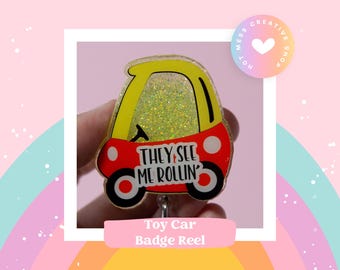 They See Me Rollin Badge Reel, Toy car ID Holder