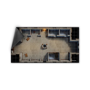 Dungeon Room Map, DnD Cloth Battle Map, size S