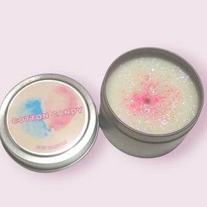 Cotton Candy Candle - 4oz Cotton Candy Scented Candle - Cotton Candy Gifts - Sweet Gifts
