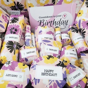 Birthday Advent Box - Unique Birthday Gift - Special Birthday Gift - Birthday Gift for Her - Self Care Birthday Gift - Birthday Idea