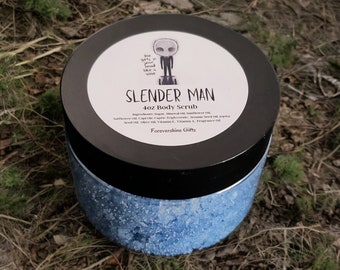 Slender Man Body Scrub- Spooky Bath - Horror Gift - Mystery Gifts - 4oz Orange Plum