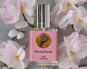 Peony Suede Perfume - Peony Perfume - Floral Perfume - Peony Scented - Floral Gifts - Suede Scented