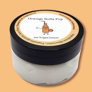 Orange Soda Pop 2oz Lotion - Vegan Lotion - Handmade Lotion - Orange Lotion- Lotion For Dry Skin