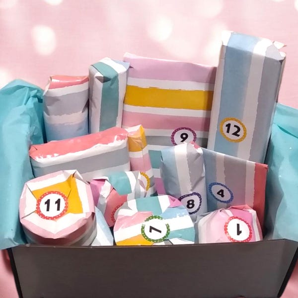 Custom Self Care Advent Calendar: Personalized Countdown Gift Box