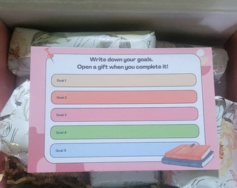 Custom Goal Setting Box - Rewards for Goals Box - Custom Goal Box - Motivation Box - Open When Gifts