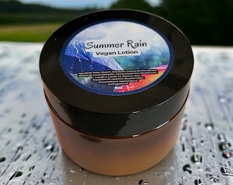 Summer Rain Lotion: Handmade Vegan Floral Scent (4oz)