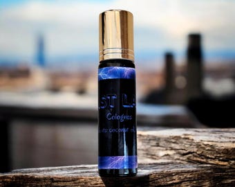 Fast Lane Cologne, Spicy Lavender, Amber fragrance Scented Roller Ball Cologne, Coconut Oil Perfume