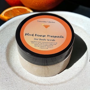 Blood Orange Margarita Body Scrub - 2oz Body Scrub - Scented Sugar Scrub - Blood Orange Scented - Orange Gifts