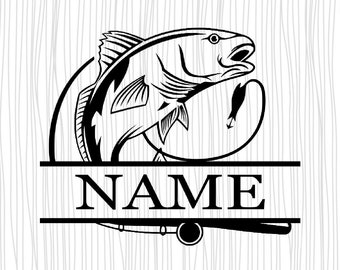 Download Bass Split Monogram Etsy