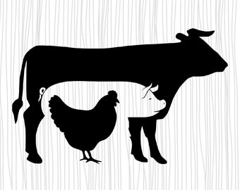 Download Cow Chicken Pig Etsy
