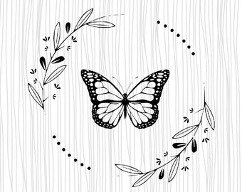 Download Butterfly Wreath Svg Etsy PSD Mockup Templates