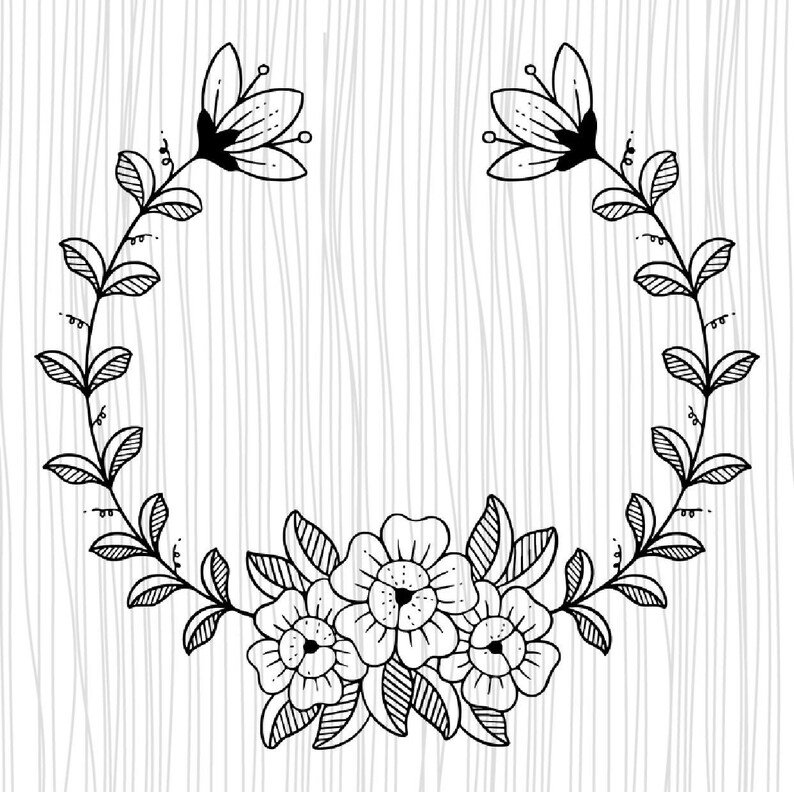 Free Free 80 Monogram Flower Wreath Svg SVG PNG EPS DXF File