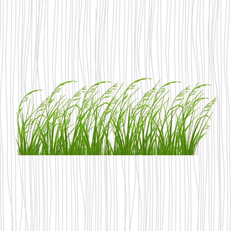 Wild Grass border SVG Files Grass Dxf Files Grass Clipart ...