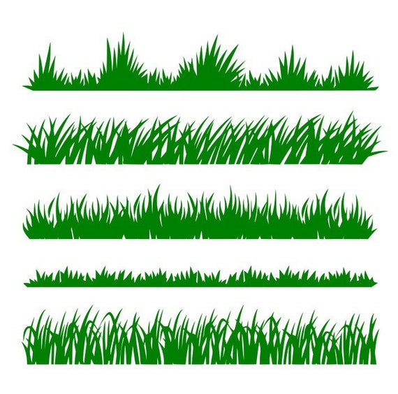 Download Wild Grass border SVG Files Grass Dxf Files Grass Clipart | Etsy