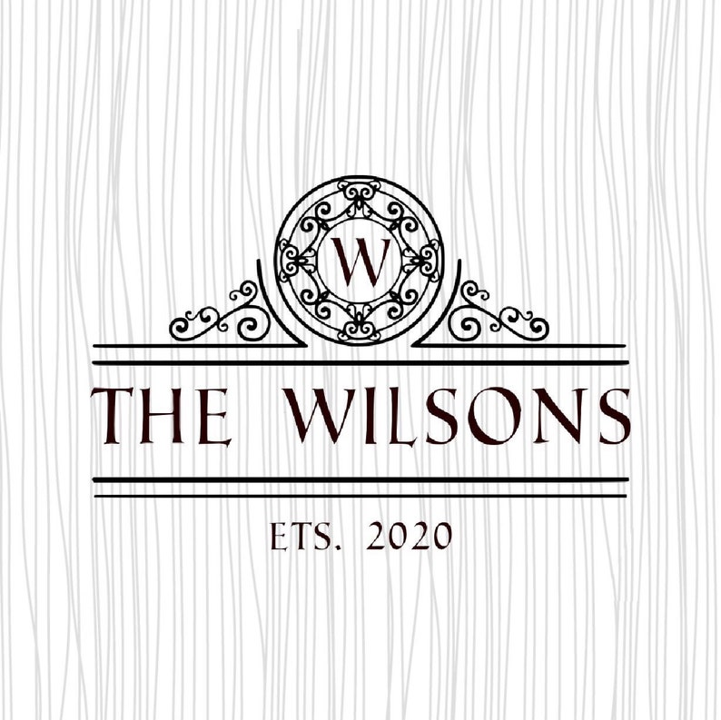 Download Monogram SVG / Split Monogram SVG / Family SVG / Family Name | Etsy