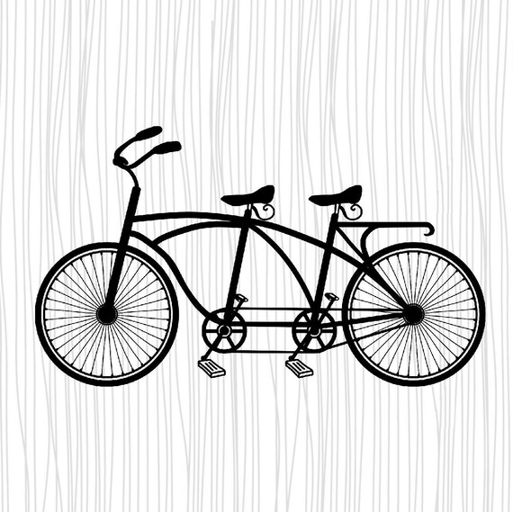 Tandem Svg /Classic Tandem Bike SVG / Two Seats Cycling SVG/ Etsy