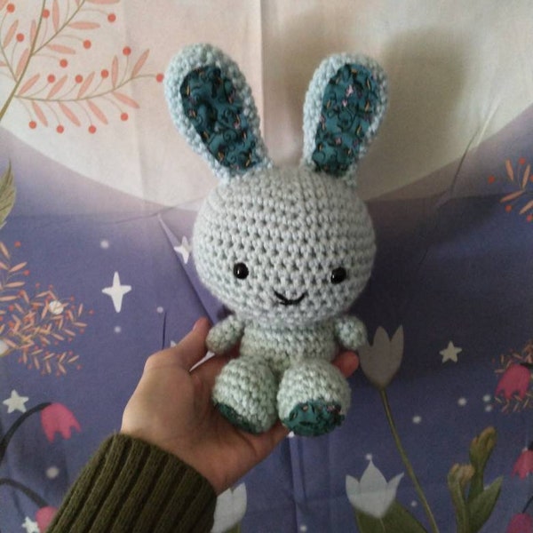Blue crochet bunny. Easter bunny. Easter. Bunny. Bunny toy. Blue bunny. Stuffed bunny. Gift. Gift for kids. Bunny gift. Animal gift. Stuffed