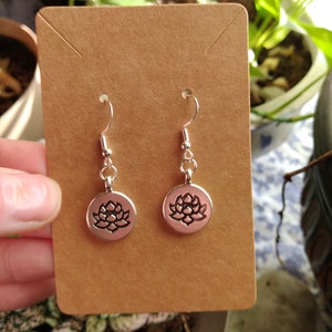 Lotus flower earrings, earrings, silver jewelry, silver earrings, silver, 925 silver, lotus, hippie, boho, witch, lotus flower jewelry, cute