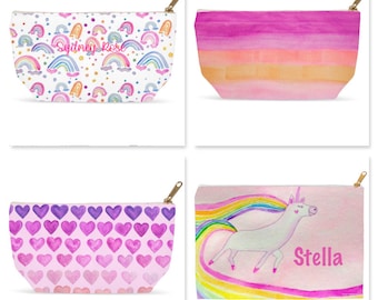 Personalised Heart Coin Purse or Pencil Case Choice of Name Anniversary Gift