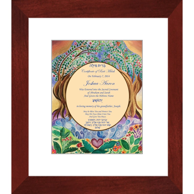 Baby Naming Gift Brit Milah Certificate Custom Baby Boy or | Etsy