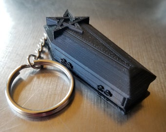 Coffin Keychain • Gothic Accessory • 3D Printed