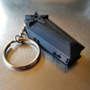 Coffin Keychain • Gothic Accessory • 3D Printed
