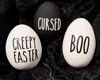 Easter Egg Vinyl Decals 3-Pack *DECALS ONLY* • Easterween Decals • Personalized Text