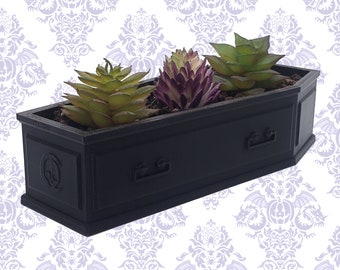 Coffin Succulent Planter • Gothic Home Garden Decor • 3D Printed