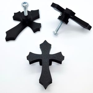 Gothic Cross Cabinet Knob • Gothic Home Hardware Decor • 3D Printed