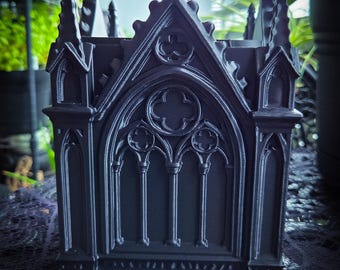 Gothic Cathedral Planter • Indoor Plant Pot • Spooky Home & Garden Decor