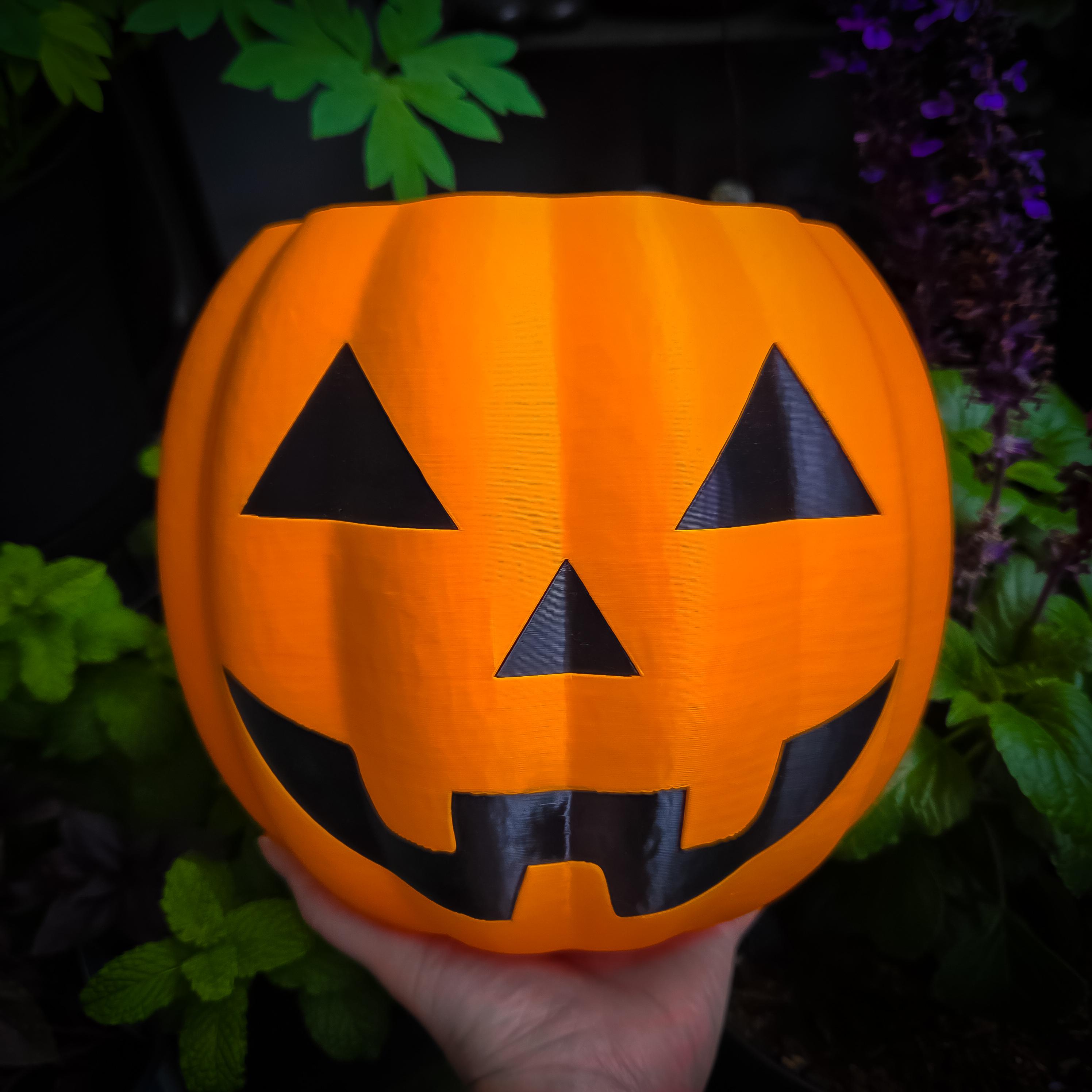 Pumpkin Jack-o-lantern Planter • Gothic Home Garden Decor