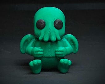 Cthulhu Fidget Toy • Gothic Articulated Accessory • 3D Printed
