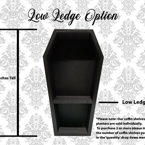 Classic Coffin Shelf 10 inch Tall Gothic Home Decor 3D Printed image 5