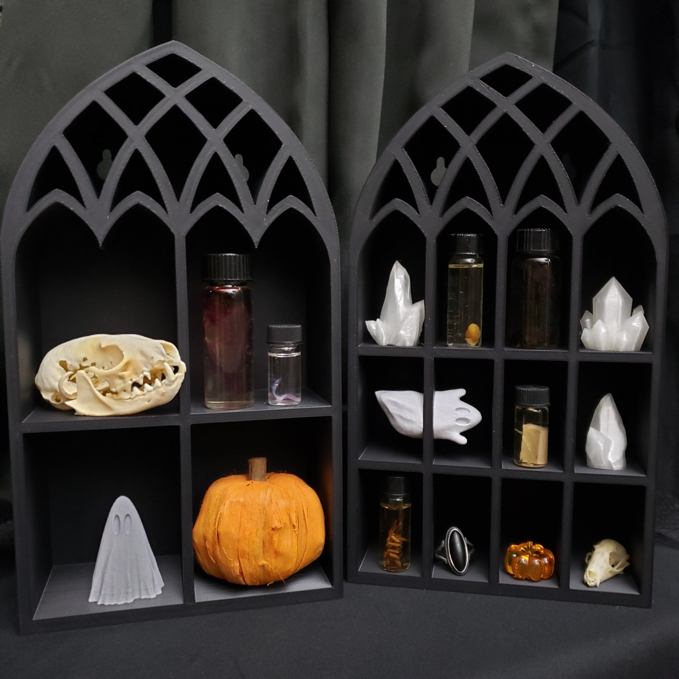 Cathedral Window Crystal Shelf 10 Inch Tall • Gothic Home Decor