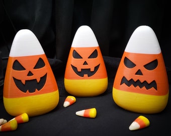 Candy Corn Halloween Figurines • Gothic Home Decor • 3D Printed