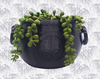 Large Cauldron Planter • Gothic Home Garden Decor • 3D Printed