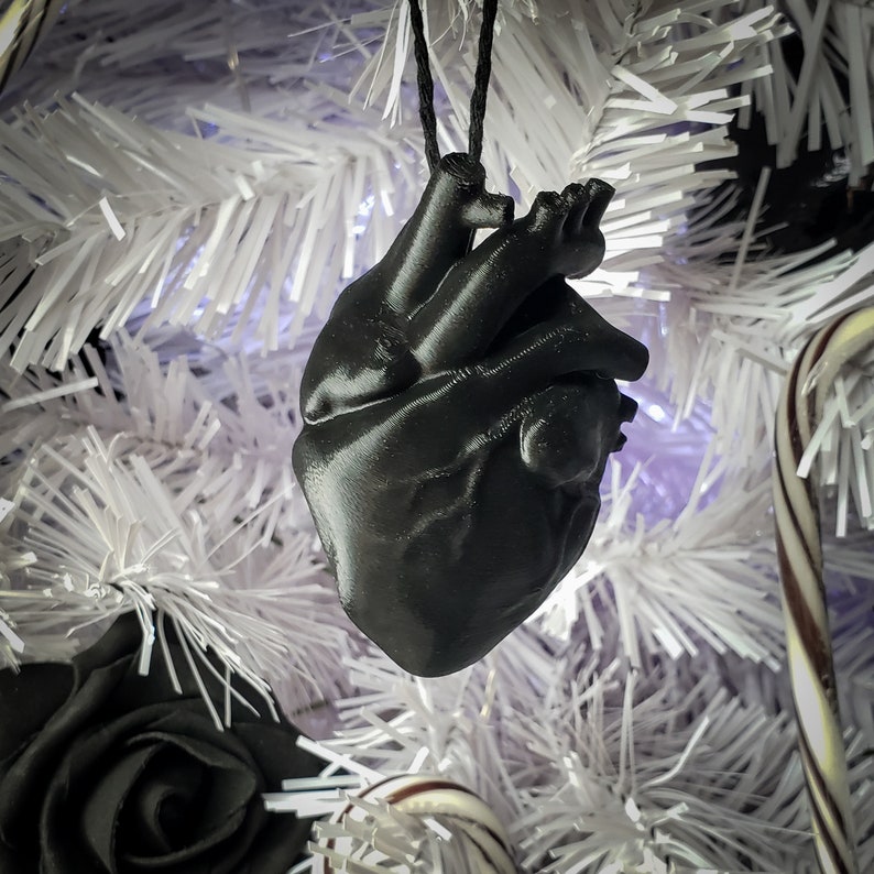 Anatomical Heart Tree Ornament Gothic Holiday Home Decor 3D Printed image 1